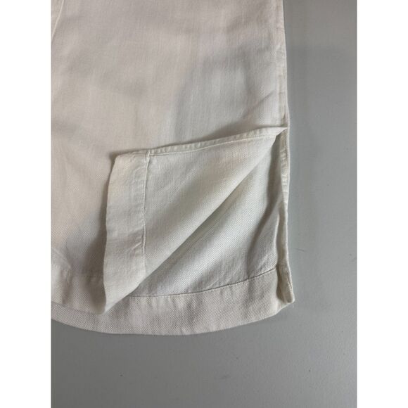 Express Women's White Linen Blend Wide Leg Pants Size 9 / 10 - Picture 4 of 12